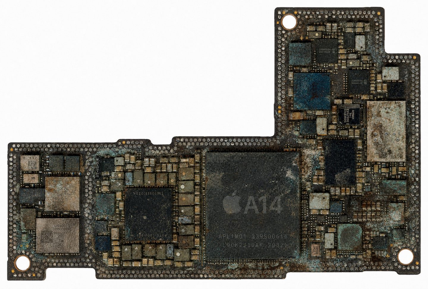 Placa antes de la reparación