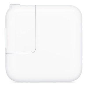 Adaptador de corriente USB de 12 W de Apple visto de frente