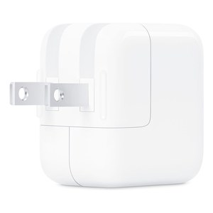 Adaptador de corriente USB de 12 W de Apple en angulo, con las patillas desplegadas