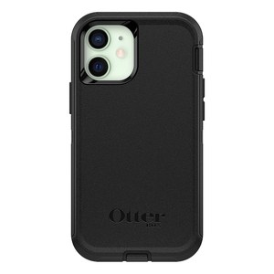 Funda OtterBox Defender negra puesta en un iPhone, vista por detras