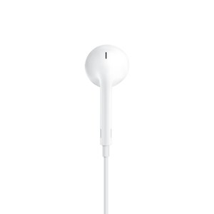 Auricular de los EarPods visto por detras, con la ranura de ventilacion