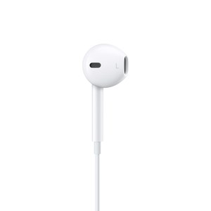 Auricular izquierdo de los EarPods, con la rejilla en angulo y la marca L