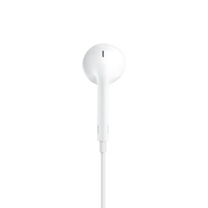 Auricular de los EarPods visto por detras, con la ranura de ventilacion