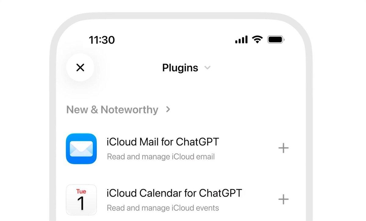 Imagen de la noticia: ChatGPT incorpora conexiones con el correo y el calendario de iCloud